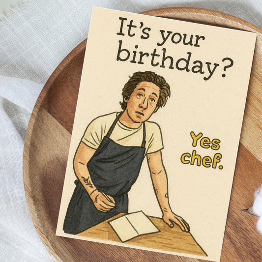 The Bear Birthday Card | Jeremy Allen White Card | Funny Birthday Card | Carmy Inspired Card | Chef Birthday Card | TV Show Card