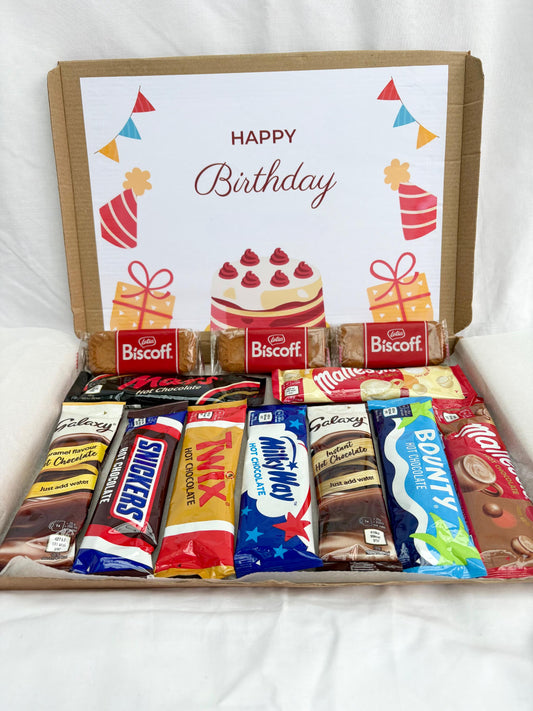 Hot Chocolate Gift Box | Personalised | Treat Box | Care Package Gift | Birthday Gift | Special Occasion | Gift Set | Celebration |