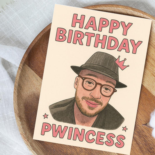 Funny Birthday Card – “Happy Birthday Pwincess” Meme | TiktTok Card for Her, Meme Card, Viral Birthday Card, Princess Birthday Card