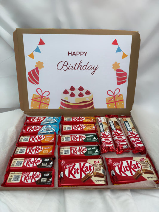 Chocolate Box | Kit Kat Chocolate Gift Box  | Personalised | Treat Box | Care Package Gift | Birthday Gift | Special Occasion | Gift Set