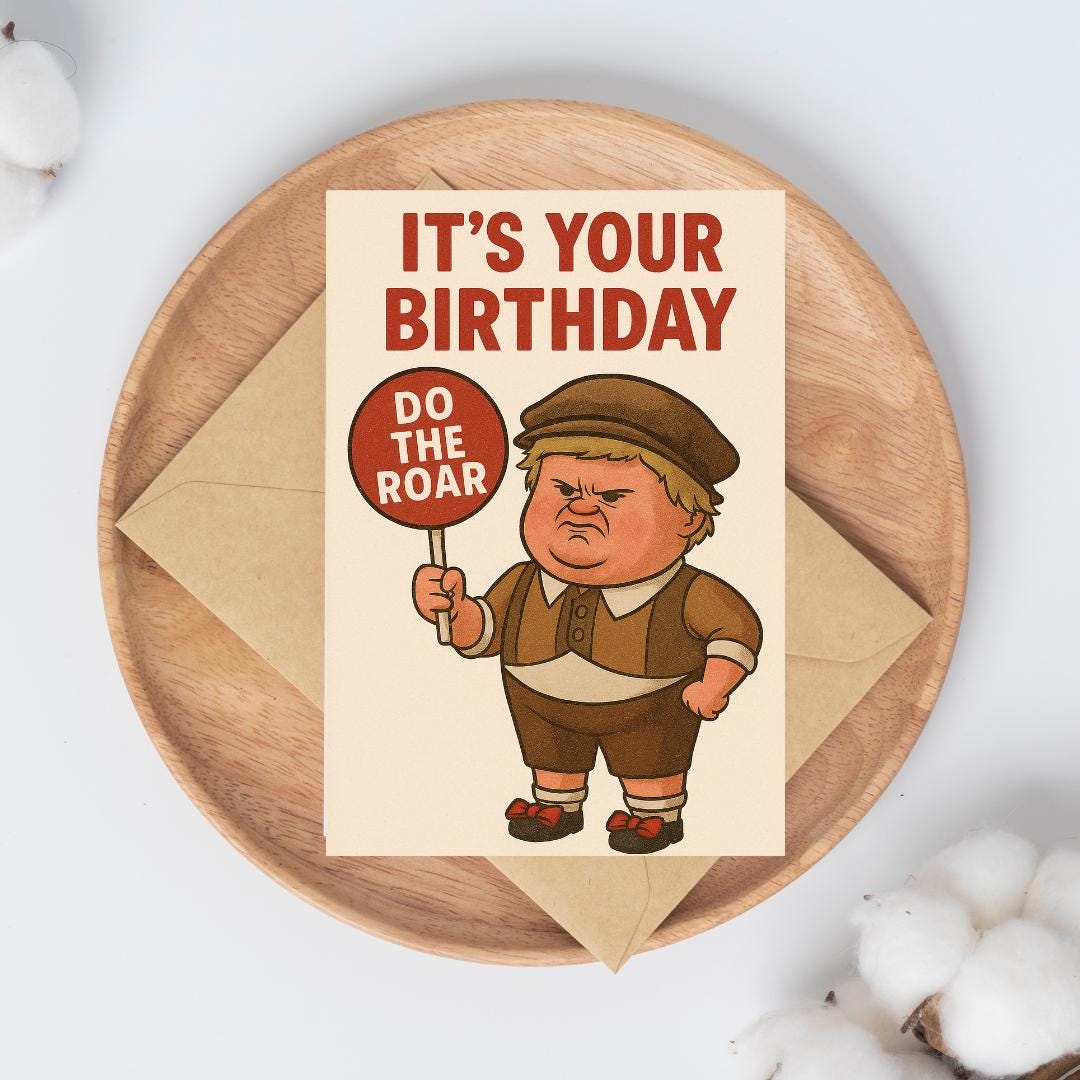 Funny Shrek Birthday Card | “Do The Roar” Meme | Lord Farquaad Kid | Humorous Birthday Greeting | Shrek-Inspired Card for Him or Her