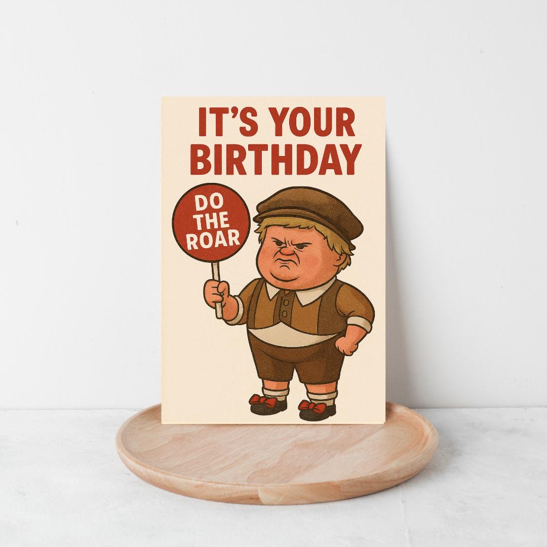 Funny Shrek Birthday Card | “Do The Roar” Meme | Lord Farquaad Kid | Humorous Birthday Greeting | Shrek-Inspired Card for Him or Her