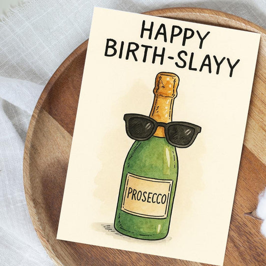 Happy Birth-Slayy Card | Funny Birthday Card | Slay Birthday Card | Sassy Birthday Card | Birthday Card for Best Friend | Fierce Card