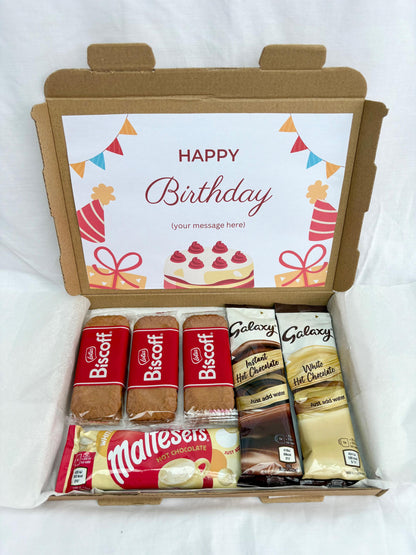 Hot Chocolate Gift Box | Personalised | Treat Box | Care Package Gift | Birthday Gift | Special Occasion | Gift Set | Celebration |