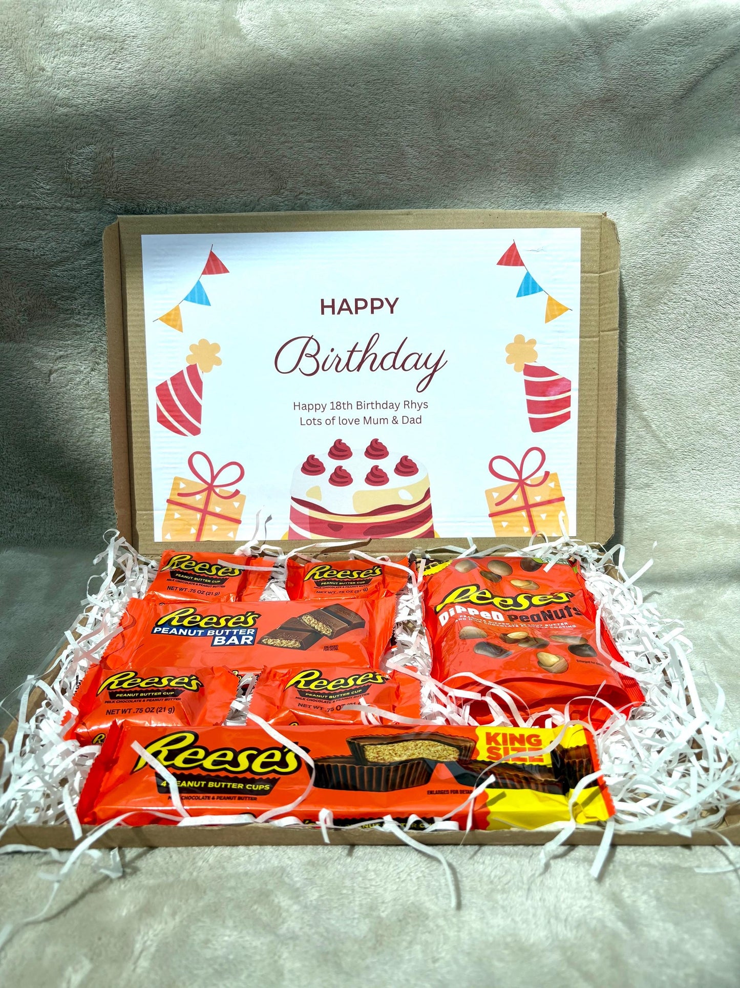 Chocolate Box | Reece’s Chocolate Gift Box | Personalised | Treat Box | Birthday Gift | Special Occasion | Chocolate | Celebration