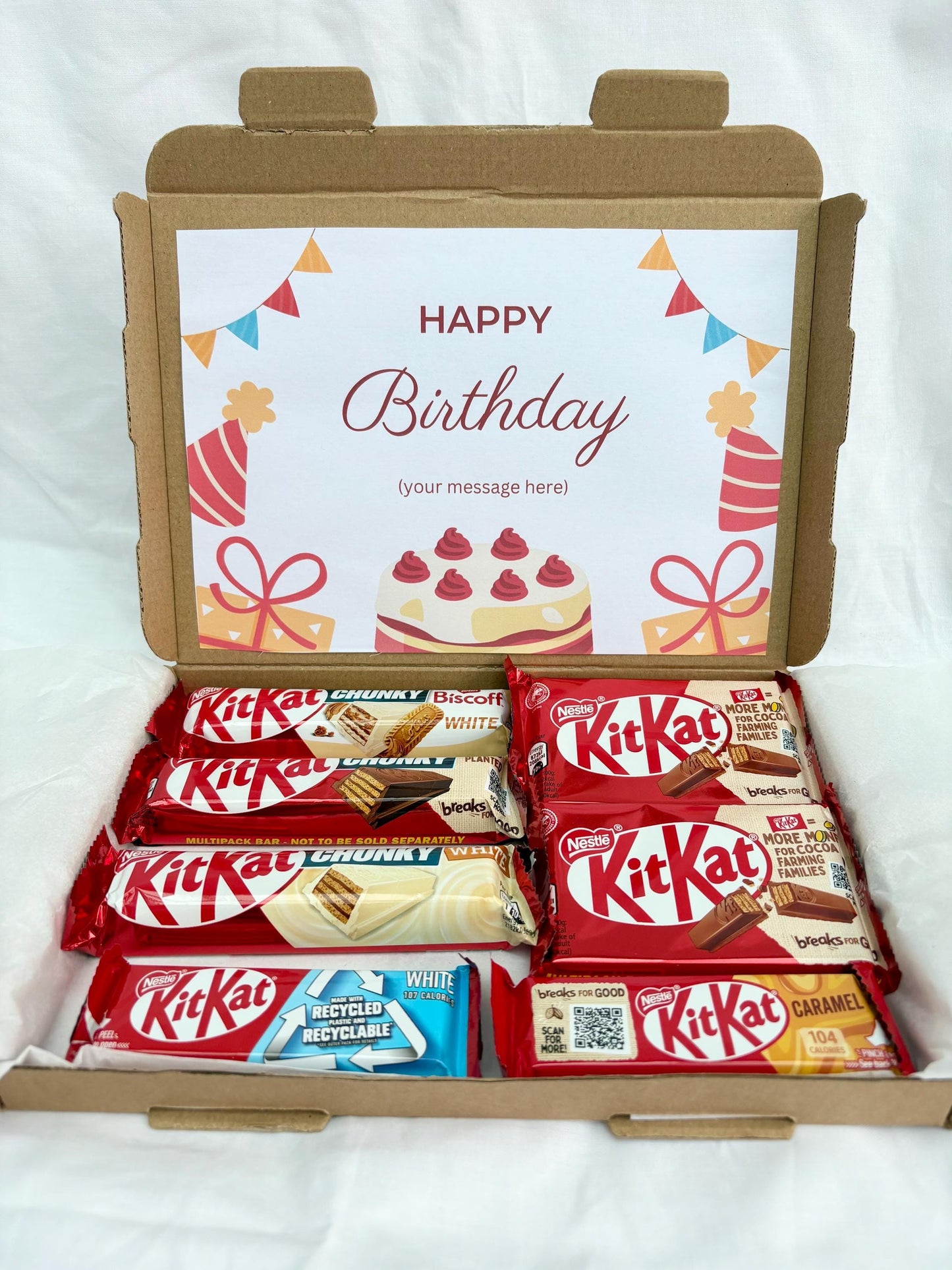 Chocolate Box | Kit Kat Chocolate Gift Box  | Personalised | Treat Box | Care Package Gift | Birthday Gift | Special Occasion | Gift Set