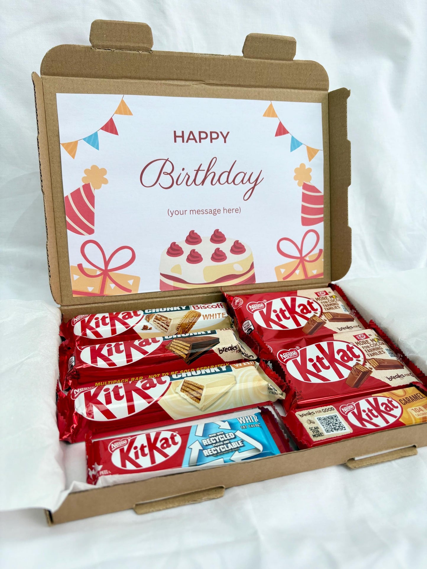 Chocolate Box | Kit Kat Chocolate Gift Box  | Personalised | Treat Box | Care Package Gift | Birthday Gift | Special Occasion | Gift Set