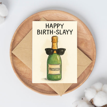 Happy Birth-Slayy Card | Funny Birthday Card | Slay Birthday Card | Sassy Birthday Card | Birthday Card for Best Friend | Fierce Card